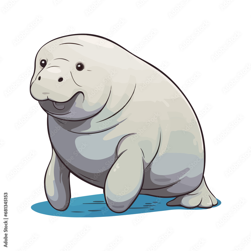 underwater manatee illustration marine wildlife underwater manatee illustration marine wildlife