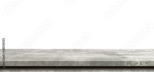 Cement table isolated on transparent background. Png realistic design element. photo