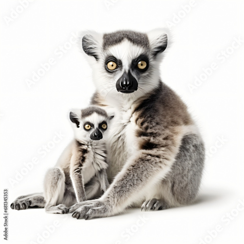 lemur isolated on white background © Johnu