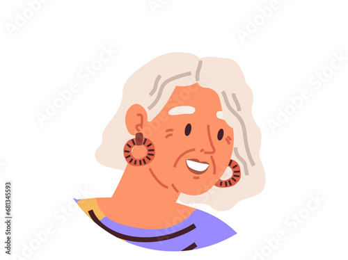 Elderly people vector illustration. A profile offers glimpses into activities and interests elderly user Each person, regardless age, possesses unique character and individuality The avatar elderly