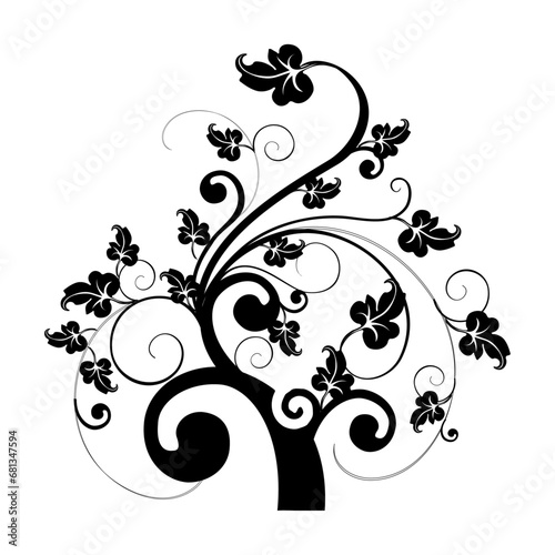 Vector floral calligraphy element flourish