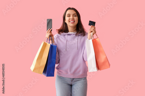 Young woman with credit car...