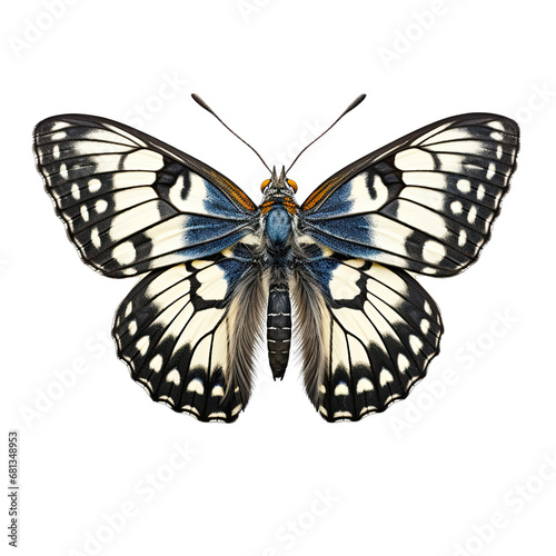 Grizzled Skipper Butterfly Isolated on Transparent or White Background, PNG photo