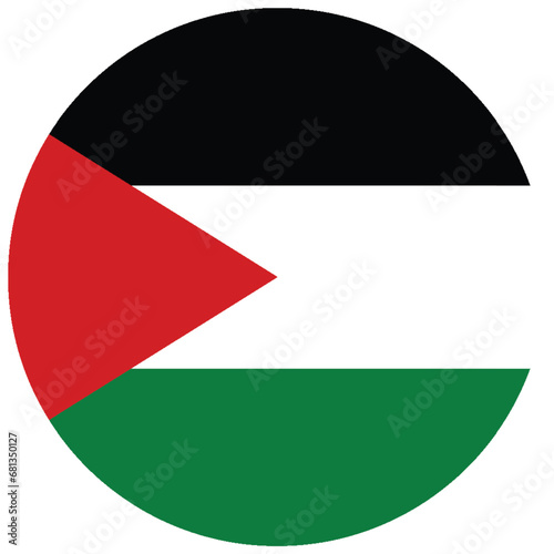 Free Download Isolated Palestinian Flag Cartoon in Circle - GFXLoad