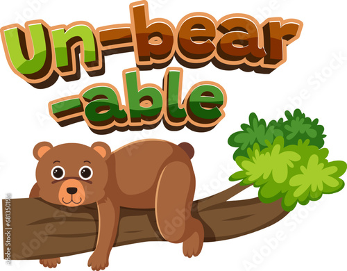 Un-Bear-Able: A Funny Cartoon Pun Picture