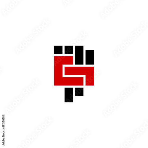 Letter G Monogram Logo Forming A Fist