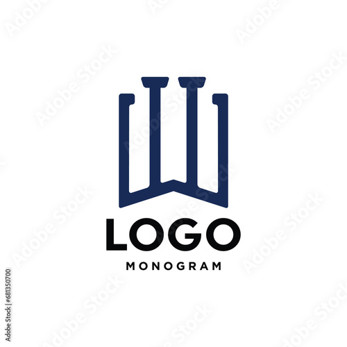 abstract logo with W letter design concept for brand identity