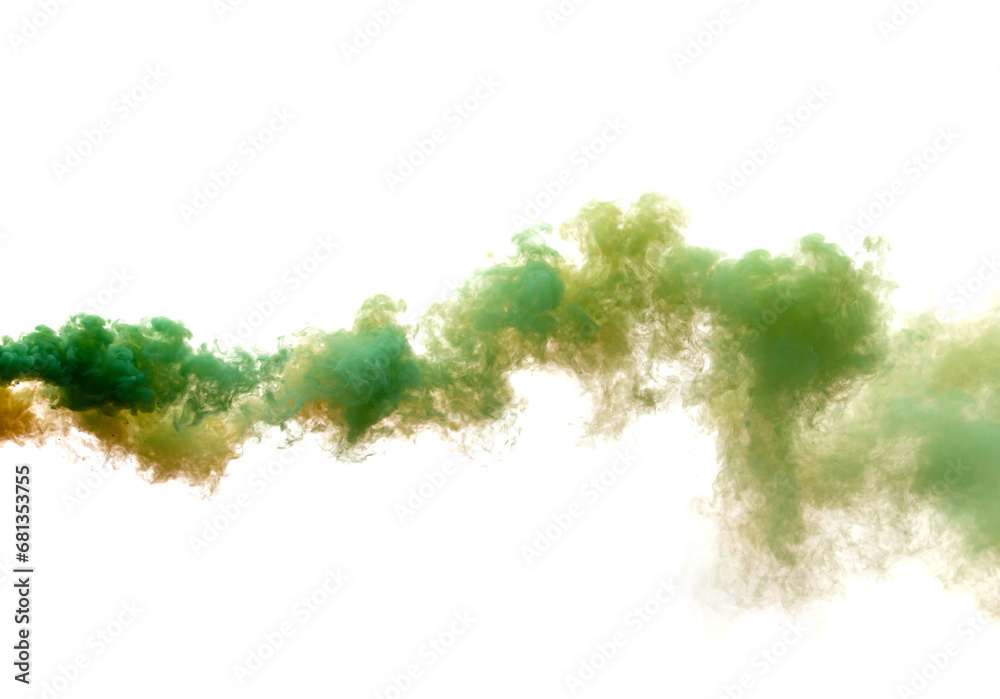 green smoke on white background green smoke on white background