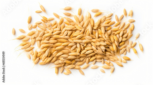Top view of grains barley