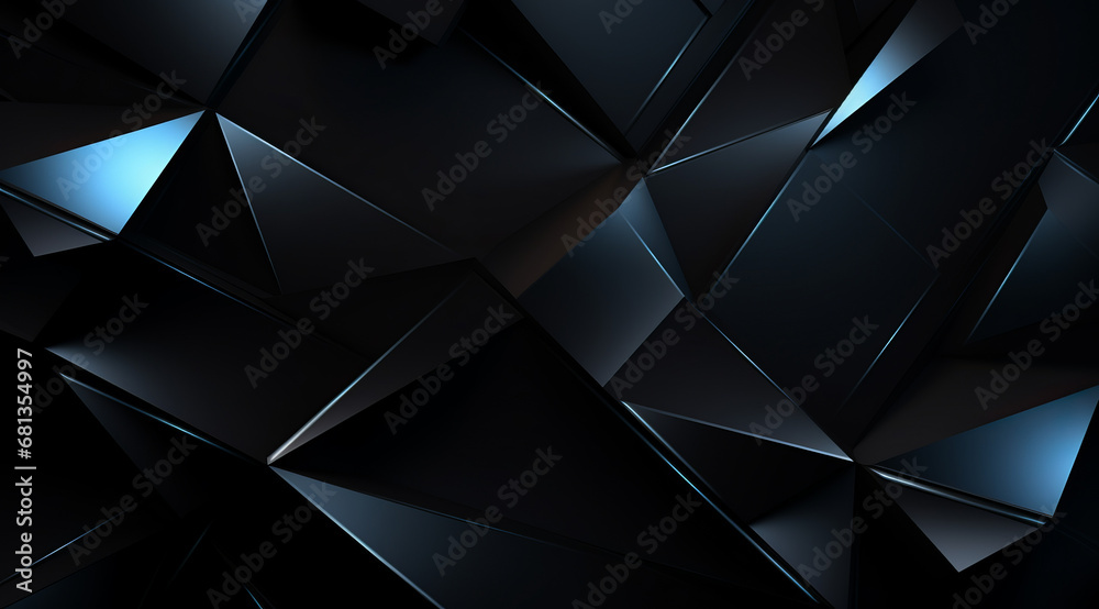 Soft black geometric background with a matte finish. - obrazy, fototapety, plakaty 