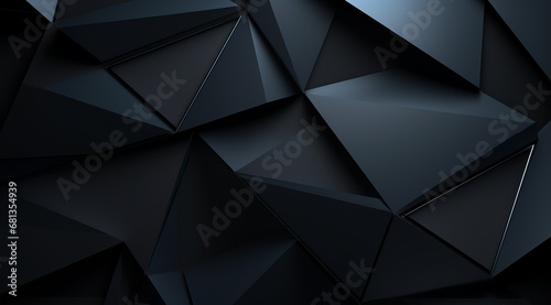 Soft black geometric background with a matte finish. photo