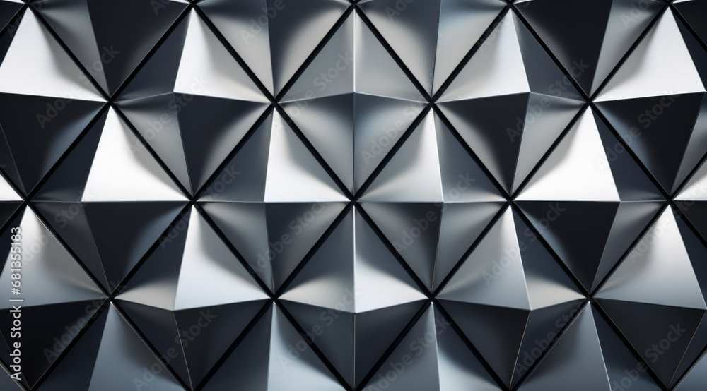 Gleaming silver geometric shapes with soft lighting. Modern abstract widescreen background wallpaper. Gleaming silver geometric shapes with soft lighting. Modern abstract widescreen background wallpaper.