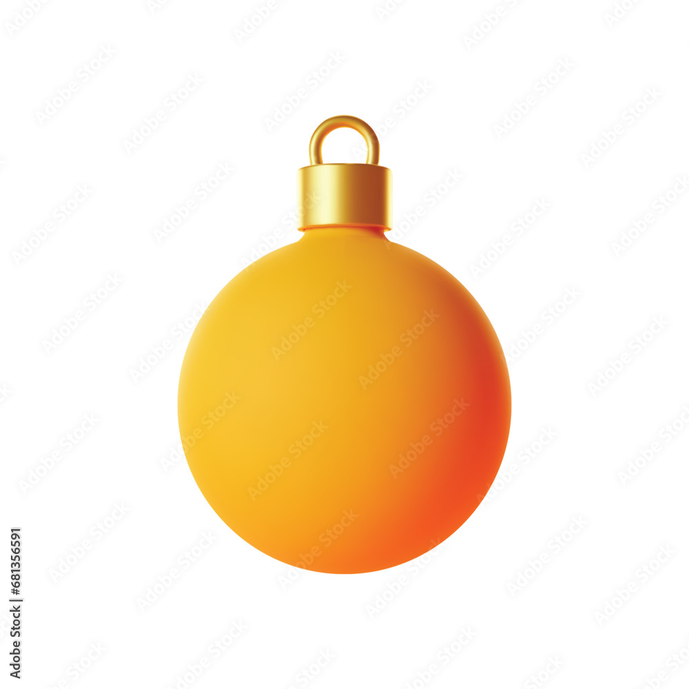 3d Christmas ball icon. Realistic illustration of a winter holiday decoration isolated on a white background. Vector 10 EPS. 3d Christmas ball icon. Realistic illustration of a winter holiday decoration isolated on a white background. Vector 10 EPS.