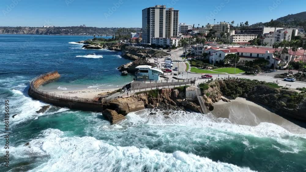 La Jolla Beach At San Diego California United States. Seascape San Diego California. Industrial Landscape City Life Beauty. Industrial Urban City Life Commercial Building Town.