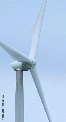  wind turbine against a blue sky summers day time lapse with mov