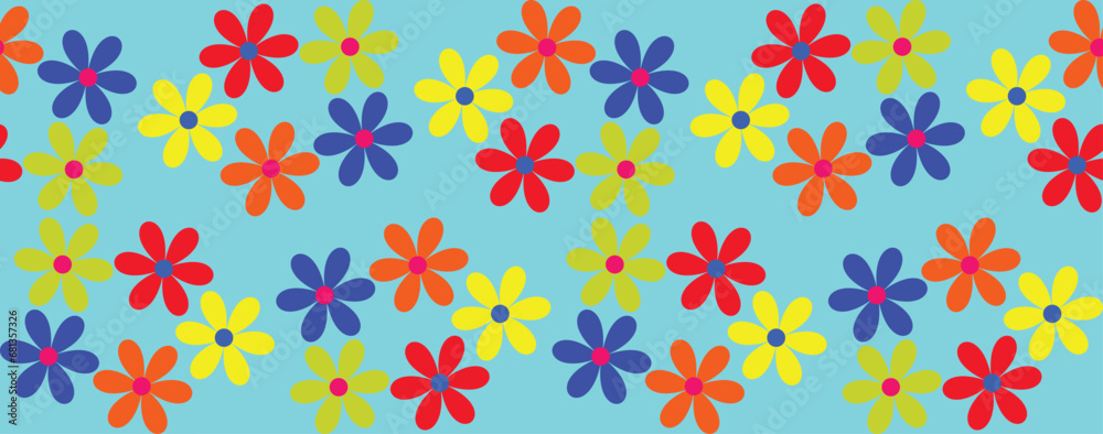 seamless pattern with colorful flowers seamless pattern with colorful flowers