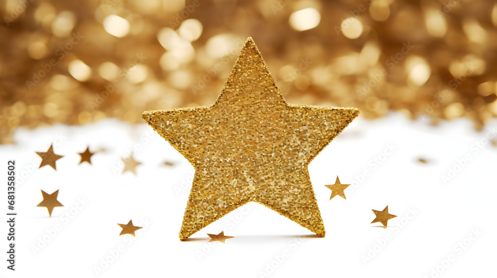 Gold Glitter Christmas Star Gold Glitter Christmas Star