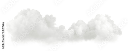 Isolate horizontal climate intense cloudy on transparent backgrounds 3d illustrations png