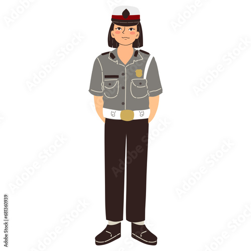 Police woman vector, police woman, police woman illustration