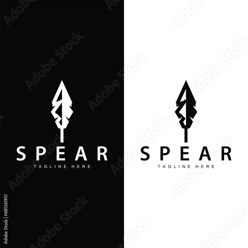 Spear Logo Old Vintage Rustic Simple Design Business Brand Spear Arrow