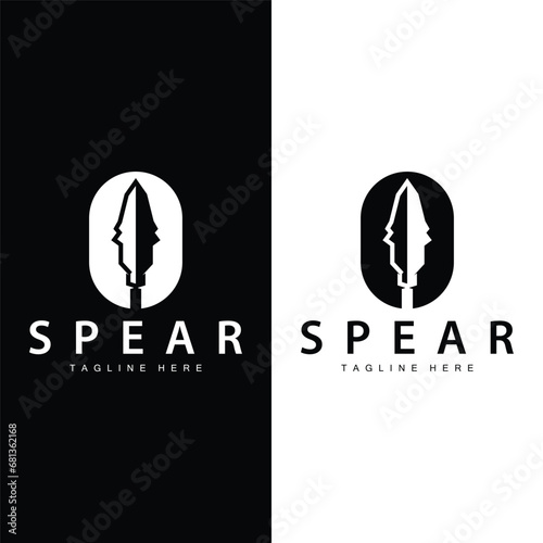 Spear Logo Old Vintage Rustic Simple Design Business Brand Spear Arrow