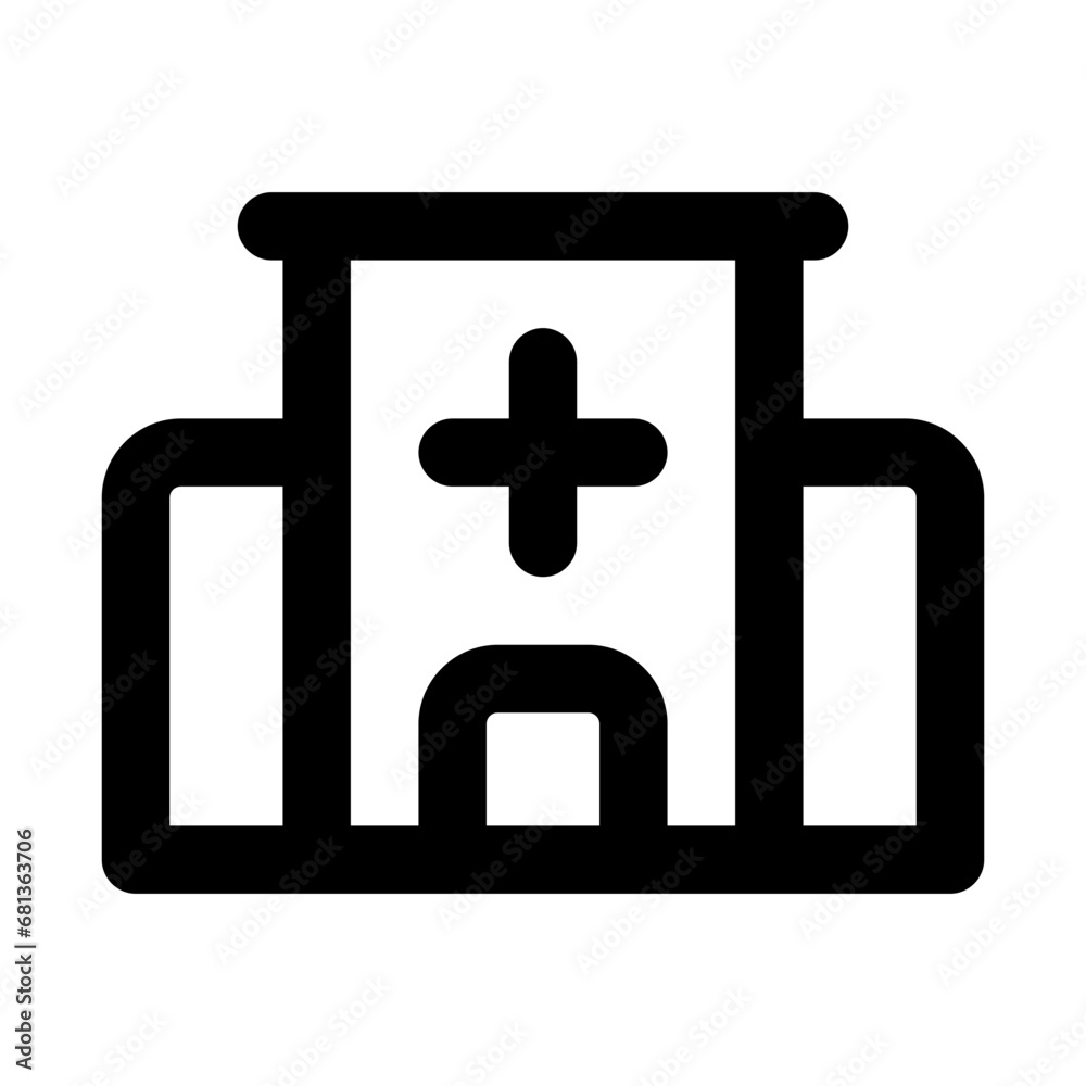 hospital line icon hospital line icon