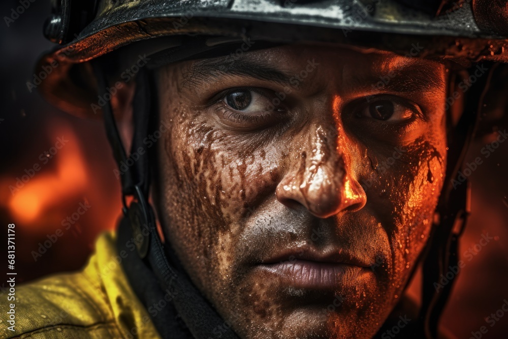 firefighter bravely battling a raging wildfire firefighter bravely battling a raging wildfire