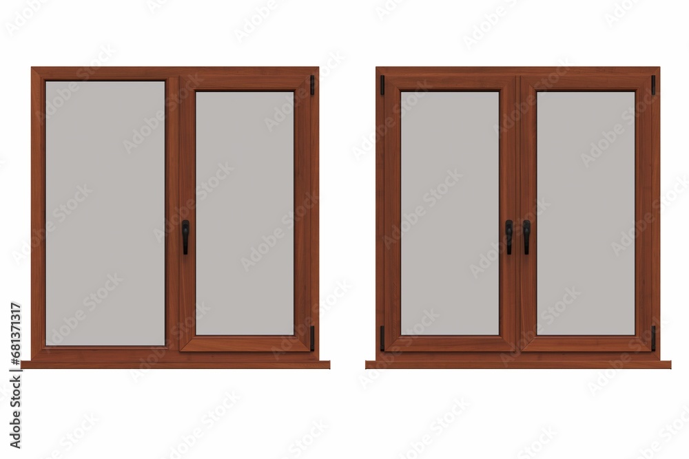windows in the interior isolated on white background, 3D illustration, cg render windows in the interior isolated on white background, 3D illustration, cg render