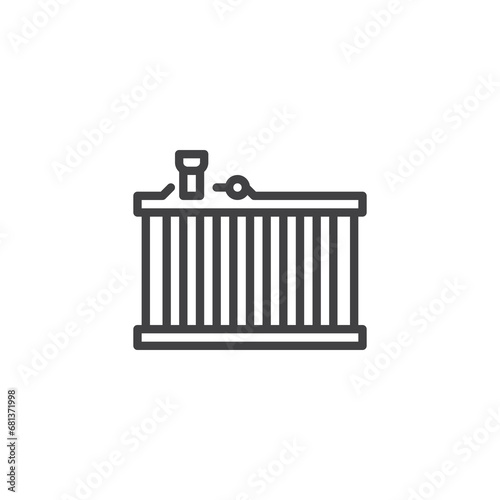 Car radiator line icon