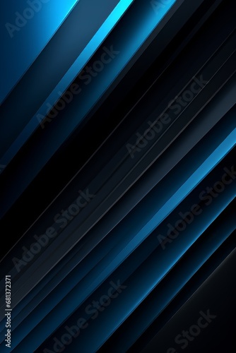 Futuristic Techscape: Abstract light Blue, Navy and Black Background