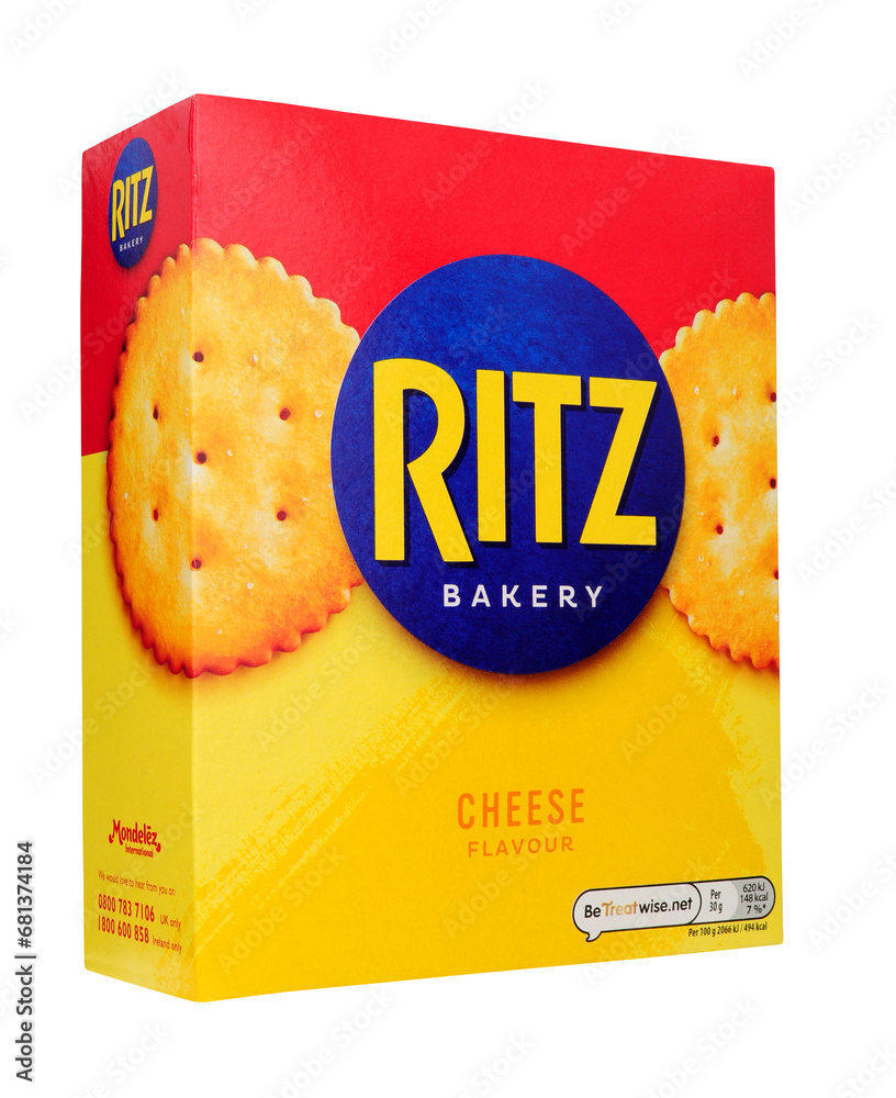 Ritz Bakery cheese flavoured savoury crackers in a 200g pack Stock