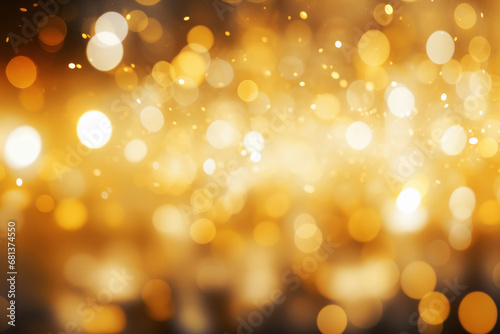 festive background with orange and yellow defocused bokeh