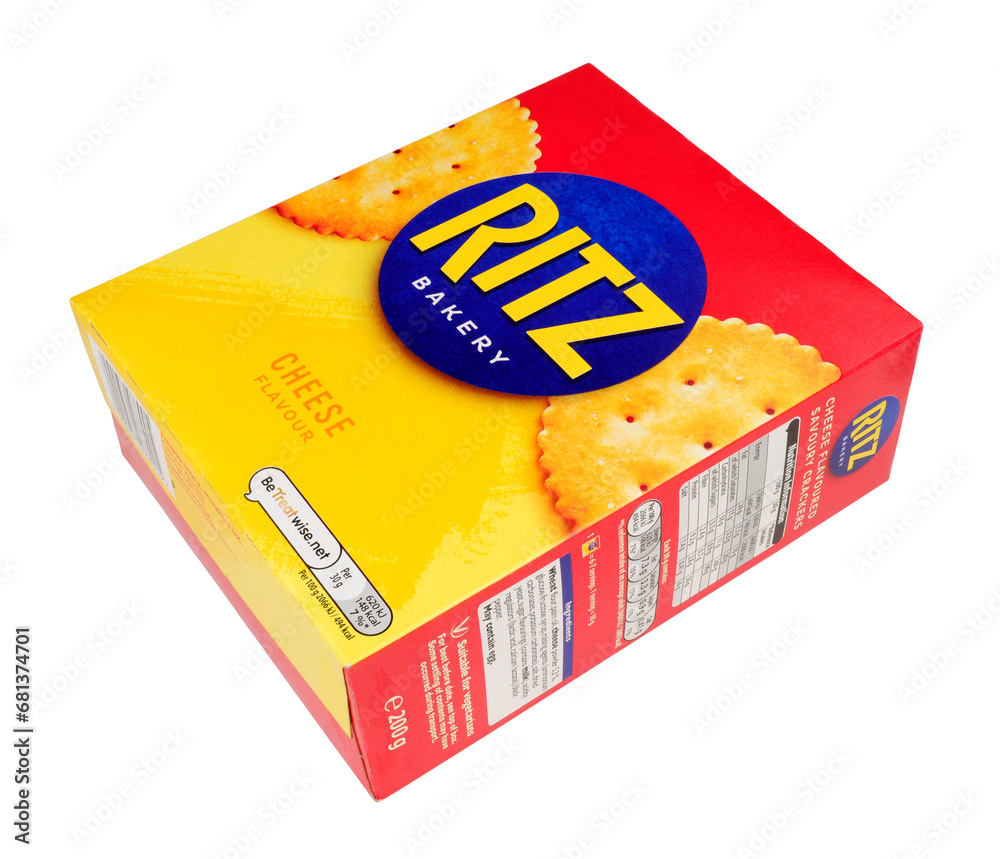 Ritz Bakery cheese flavoured savoury crackers in a 200g pack Stock