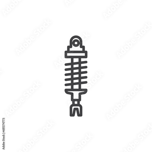 Car shock absorber line icon