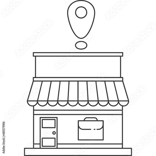 Local Business Icon Outline