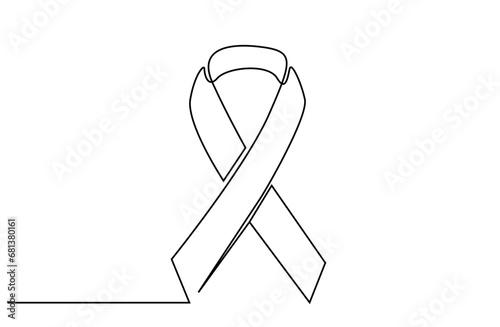 ribbon health support hope sign object line art design