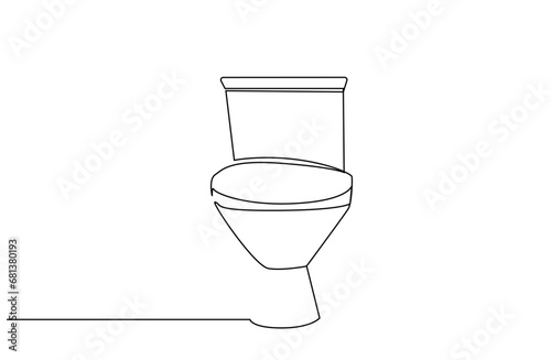 toilet bowl clean interior line art design