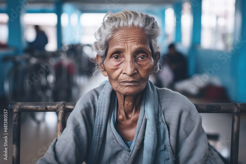 Senior Indian woman feeling depressed and stress, mental health concept