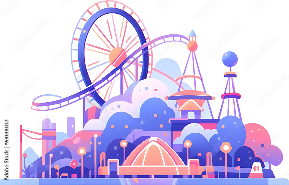 ferris wheel on white ferris wheel on white