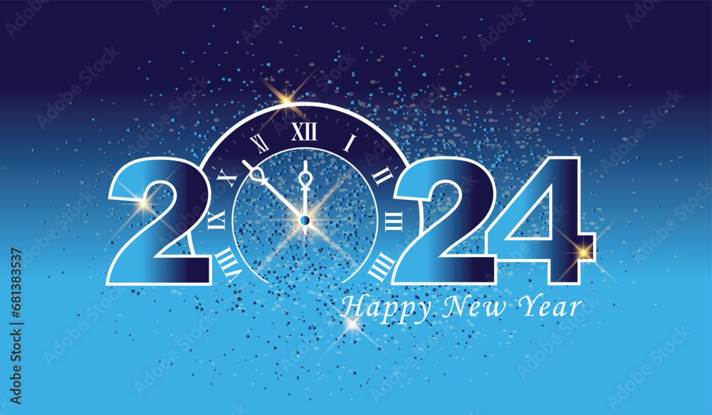 Happy New Year 2024, New Year template Pro Vector Happy New Year 2024, New Year template Pro Vector