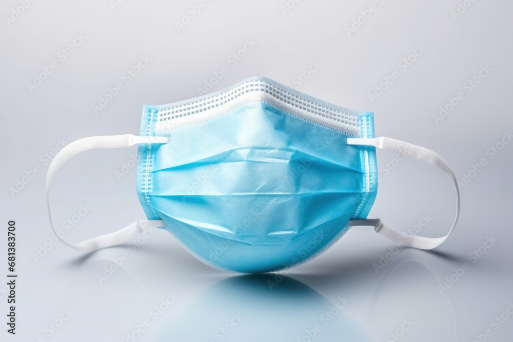 A medical protective mask on white background, Prevent Coronavirus. A medical protective mask on white background, Prevent Coronavirus.