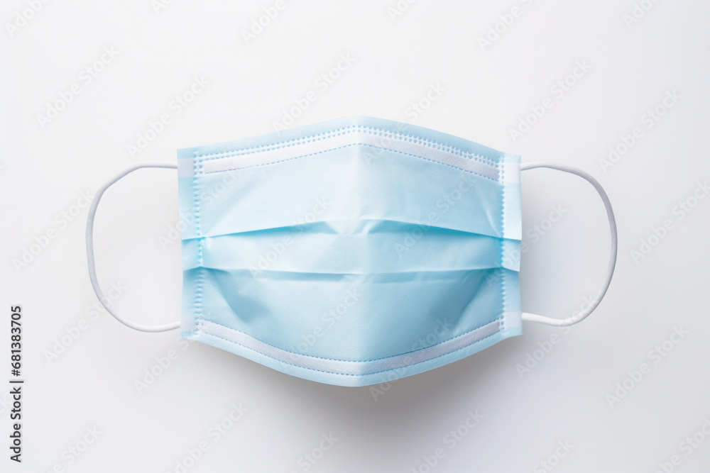 A medical protective mask on white background, Prevent Coronavirus. A medical protective mask on white background, Prevent Coronavirus.