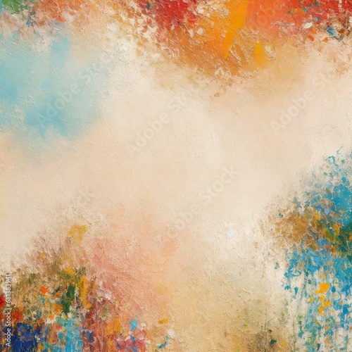 Contemporary Multicolored Abstract Art Texture Wallpaper Wall Art