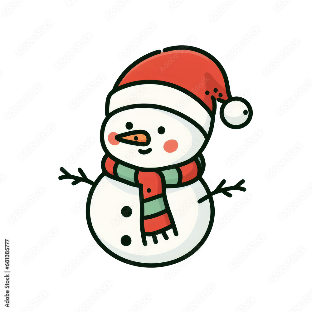 snowman  stickers cartoon style