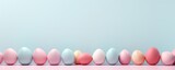 Osterhintergrund mit bunten Eiern, made by AI