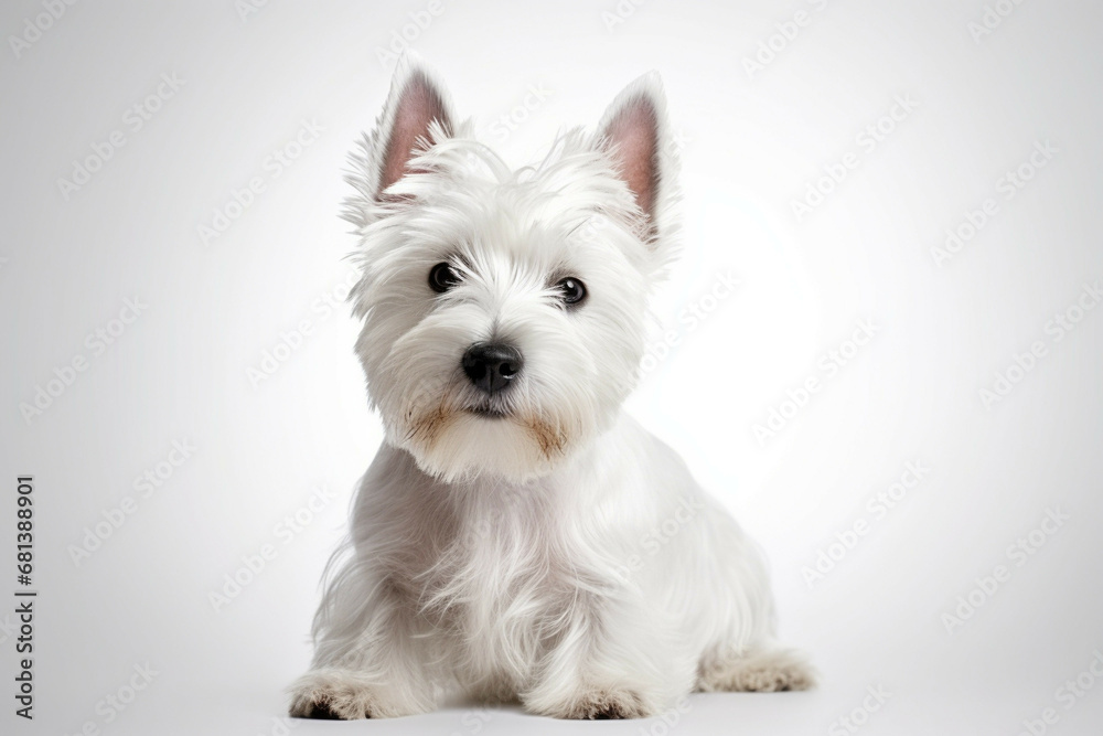 The West Highland Terrier Dog with Ample Copy Space The West Highland Terrier Dog with Ample Copy Space