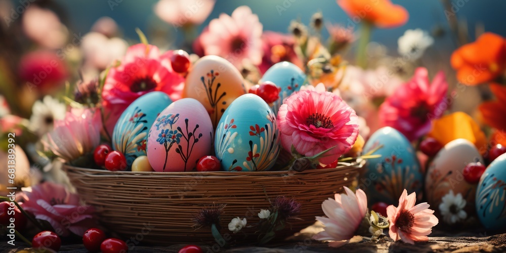 Buntes Osternest, made by AI
