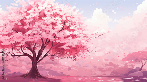 Anime cherry blossom