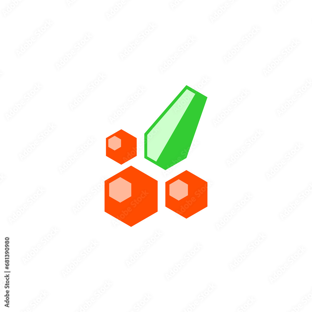 Obraz premium Simple and attractive fruit logo