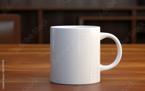Ceramic mug mockup , often blank or customizable, used for showcasing designs, logos, or patterns before they are applied to actual ceramic mugs
